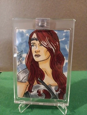 THE BOYS  1/1  Sketch Card By TOM HODGES QUEEN MAEVE Encapsulated - Image 1 of 4