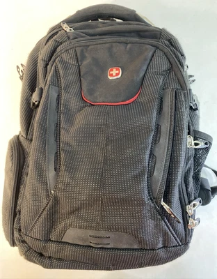 SwissGear - Commander USB ScanSmart Laptop Backpack - Dotted Black - Image 1 of 4