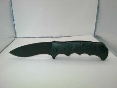 Navaja de Bolsillo ElitEdge 9 Pulgadas Táctica Negra Jumbo Asistida por Resorte Hoja Abierta Foto 1 de 2