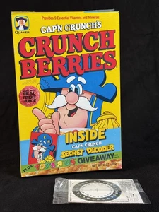 Cap'n Crunch Berries Cereal Box 1988 Crunch's with Secret Decoder Premium Sealed - Picture 1 of 13