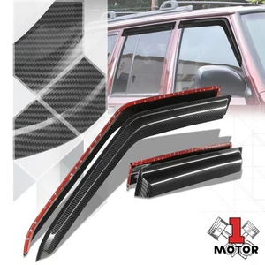 Paraseras negras brillantes de 4 ventanas parasol protector de lluvia pantalla de ventilación para Jeep Cherokee 84-01 - Imagen 1 de 8