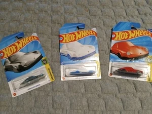 Hot Wheels Porsche 911 Carrera Keyring Tags Red Silver White X3 - Picture 1 of 7