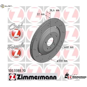 2x BRAKE DISC 100.3388.70 FOR AUDI CFSA 4.2L 8cyl A4 - Picture 1 of 9