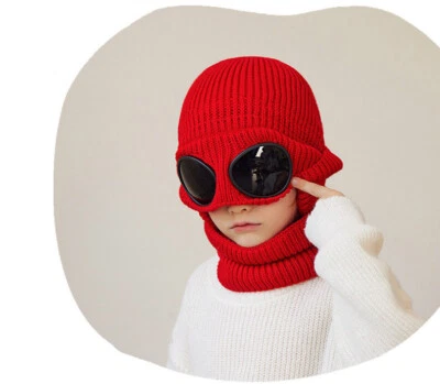 Niños Niñas Invierno Sombrero Bebé Niños Orejera Cálido Tejido Gorro Gorra Animal Capucha Sombreros Foto 1 de 4