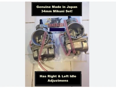 Mikuni 34mm Right & Left Round Slide Carbs SET for Banshee / XS650 & Others New! - Image 1 of 4
