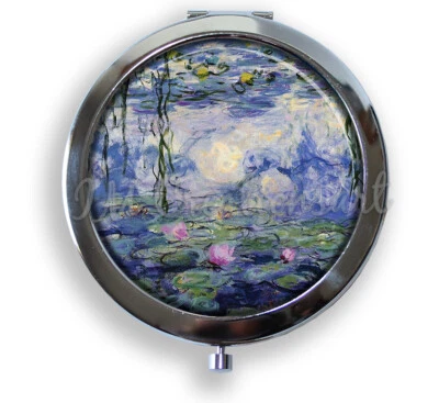 Monet's Water Lilies Compact Mirror, Pocket Mirror, purse mirror, Keepsake - Image 1 of 4