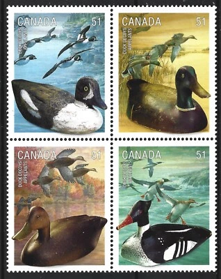 CANADA 2006 #2166a Duck Decoys - MNH se-tenant block of 4 - Image 1 of 4