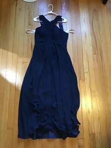 azazie navy blue dress size 10 - Picture 1 of 5