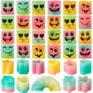 Spring Rainbow Party Favor, Mini Plastic Coil Spring Toy, Stress Coil Toys - Picture 1 of 7