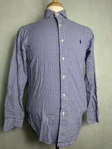 Ralph Lauren Gingham Cotton Poplin Oxford Button Down Shirt Mens Size S - Picture 1 of 5