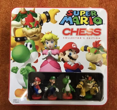 Nintendo Super Mario Bros Brothers Chess Set Game Collectors Tin Complete 2009 - Image 1 of 4