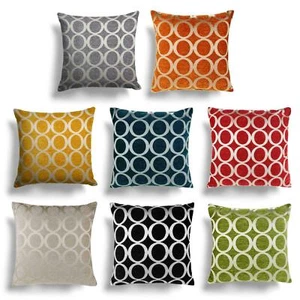 Oh Chenille Cushion Covers 8 Fantastic Colours 18" & 22" Also Filled Cushons - Picture 1 of 27