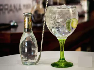 Juego de 4 vasos globo gin tonic vino cóctel ginebra española 650 ml VERDE pie - Imagen 1 de 1
