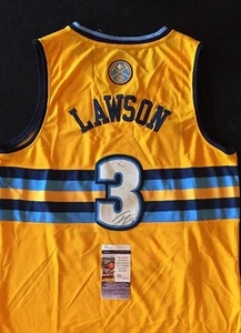 TY LAWSON DENVER NUGGETS YELLOW SIGNED Jersey JSA/COA NBA - Picture 1 of 5