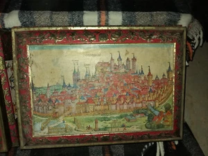 Alte große Lebkuchen Blechdosen E. Otto Schmidt Nürnberg historische Motive - Bild 1 von 2