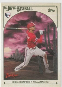 BUBBA THOMPSON 2023 Topps X Bob Ross The Joy of Baseball RC #33 Rangers - Picture 1 of 2
