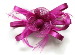 Fascinator Flower - Plum purple / fascinator hat /derby hat /Tea party headwear - Picture 1 of 2