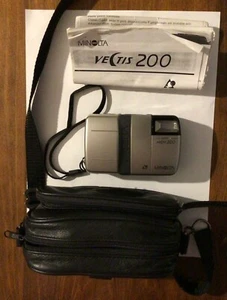 MINOLTA VECTIS 200 / IX Date APS Auto Zoom Lens / Camera with Bag & Instructions - Picture 1 of 8