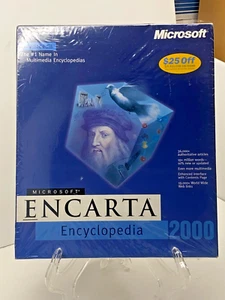 BRAND NEW Sealed GENUINE Microsoft ENCARTA Encyclopedia 2000 (CD, WIndows) - Picture 1 of 3