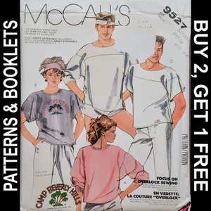 Vintage Camp Beverly Hills McCall's Unisex Tops Pattern #9527 Size Small UNCUT - Picture 1 of 9