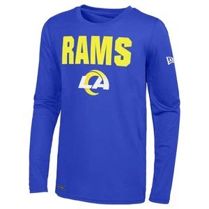 New Era NFL Men's Los Angeles Rams 50 Yard Line Long Sleeve Poly Dri-Tek Tee - Picture 1 of 6