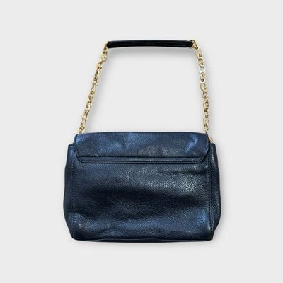 Oroton Black Leather Crossbody Bag With Gold And Leather Removable Chain Strap - Image 1 of 4