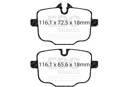 Para 2017, 2022-2023 BMW 540i conjunto de pastilhas de freio traseiras EBC 23425SJYY - Imagem 1 de 4