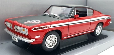 Road Signature 1/18 Scale Diecast - 92179 1969 Plymouth Barracuda - Red/Black - Image 1 of 4