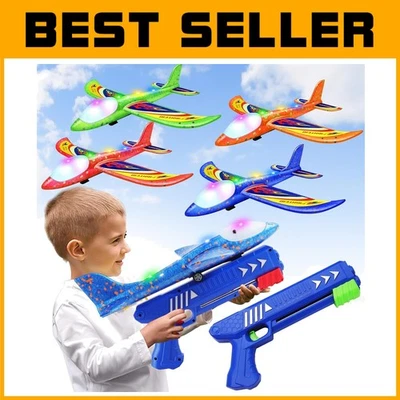 Outdoor Fun 4-Pack Airplane Launchers for Kids - Promotes Active Play & Skills - Image 1 of 4