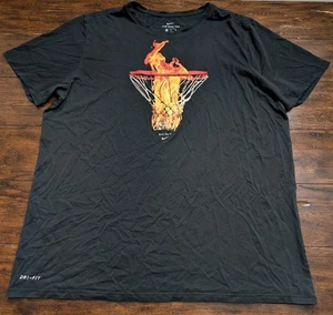 Nike Dri-Fit Just Do It Basketball T-Shirt Mens XLarge Black - Picture 1 of 7