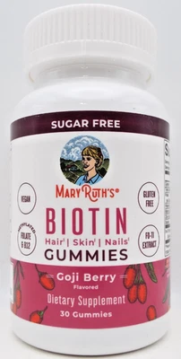 Biotin Gummies Vegan Healthy Hair Skin Nails Goji Berry 30 Count EXP 12/26 NEW - Image 1 of 4