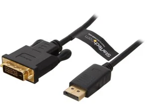 StarTech.com DP2DVIMM3BS 3 ft. Black Connector A: 1 - DisplayPort (20 pin) - Picture 1 of 3