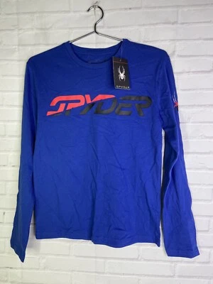 Camiseta Spyder Atlética Manga Larga Estampado Gráfico Algodón Jóvenes Niños L 14-16 Foto 1 de 4