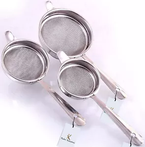 Acciaio Inox Colino da Tè Doppio Rete Ultimo Lungo Argento Colore 3 Pz d930 - Foto 1 di 6