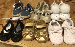 Baby Girl Size 1 Lot Of Shoes New - Picture 1 of 8