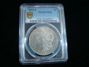 1892-S Morgan Silber Dollar PCGS bewertet ss30 #56958777 - Bild 1 von 4
