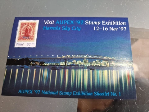 NIUE 1997 SG MS826 AUPEX 97 STAMP EXN  MNH Cover