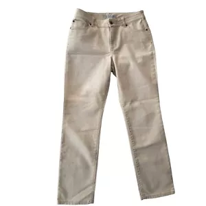 Chico's Platinum Denim White Jeans, Size 1 Short, Ultimate-Fit, Slim Leg - Picture 1 of 11