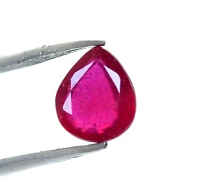 Natural Ruby Pear Cut 7x6 mm Faceted Mozambique 1.36 CTS Loose Gemstone GF - Picture 1 of 8