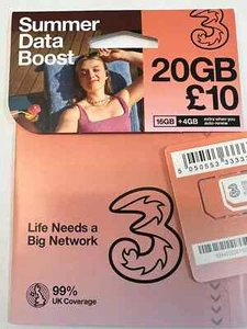 Trzy karty SIM 4G PAYG Nano / Micro / Standard TRIO Pay As You Go 3 lo - Zdjęcie 1 z 1