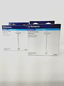 Westinghouse Mini-Pendant Light Kit White Finish 70286 New in box Lot Of 2 - Picture 1 of 6