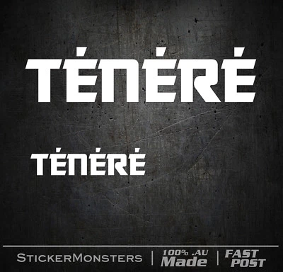 TENERE Desert Dakar Sticker 2X  1X200 1X100mmW Suit Car Trailer MotorBike Enduro - Image 1 of 4