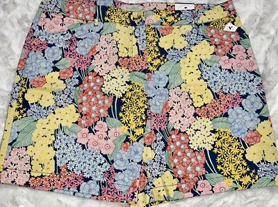 NUEVO NUEVO CON ETIQUETAS Talbots Weekend Twill Pantalones Cortos Perfectos Talla 14 Multicolor Floral 7” Entrepierna Foto 1 de 2