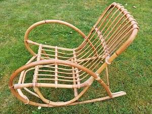 Kinderschaukelstuhl, Rattan, hell - Bild 1 von 2