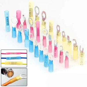 Assortment Heat Shrink Wire Connectors Electrical Ring Spade Crimp Terminals - Picture 1 of 21