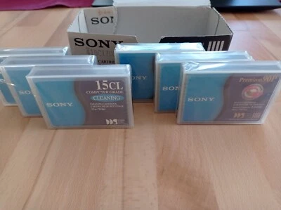 Sony Data Cartridge Premium 90P 2GB 3 St. + 3 St. Sony Cleaning Cartridge neu  - Bild 1 von 3