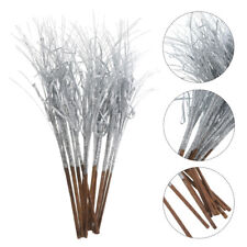  12 Pcs Tree Filler Decorations Glitter Stem Sequin Vase Kitchen Decir Silver