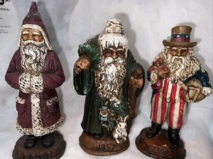 Estatua patriótica rústica de 8,5 Santa de colección 1986 reproducciones navideñas - Imagen 1 de 13