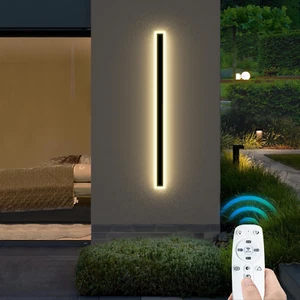 Applique Da Esterno LED Lunga, Lampade Da Esterno Parete Dimmerabile Con Telecom - Foto 1 di 12