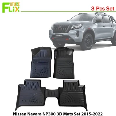 TAPETES DE ASSOALHO SOB MEDIDA 3D PARA SERVIÇO PESADO AUTOMÁTICO 2015-2022 PARA NISSAN NAVARA NP300 - Imagem 1 de 4